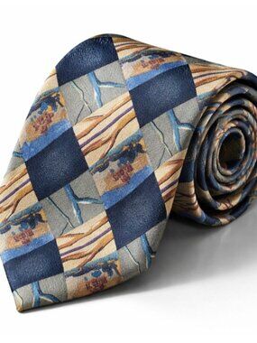 J. Garcia Silk Tie California Mission Collection Nine Stonehenge USA Vintage
